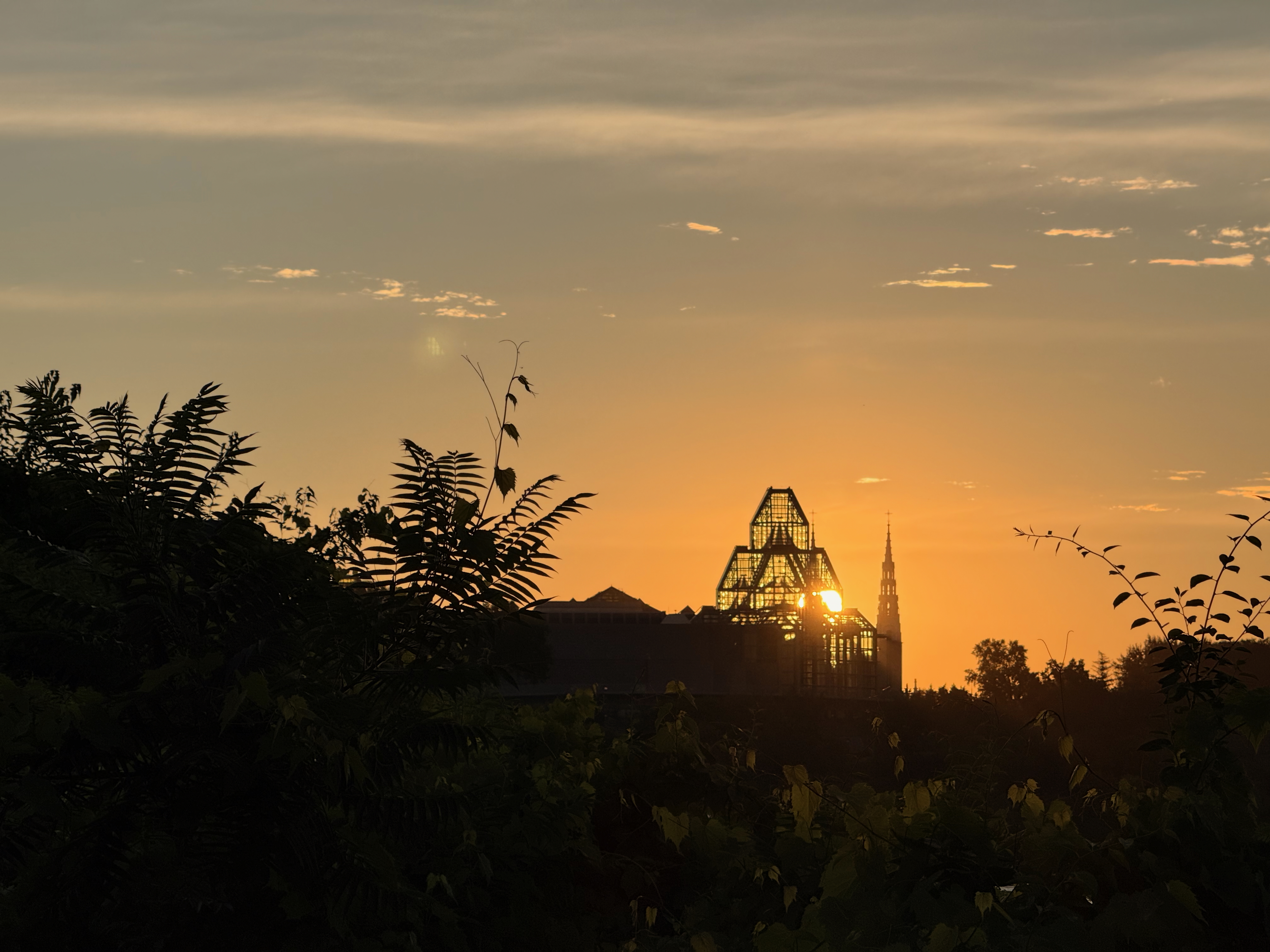 National Gallery of Canada backlit by the rising sun